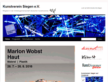 Tablet Screenshot of kunstverein-siegen.de